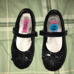 Toddler girl shoes black sequins (10M)